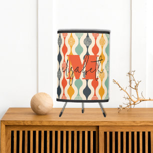 Retro Groovy Pattern Tripod Lamp