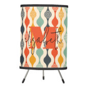 Retro Groovy Pattern Tripod Lamp (Front)