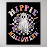 Retro Groovy Peace Hippie Halloween Vintage Floral Poster