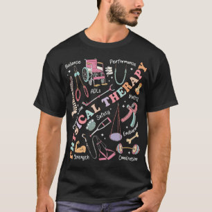 Retro Groovy Physical Therapy PT Exercise DPT T-Shirt