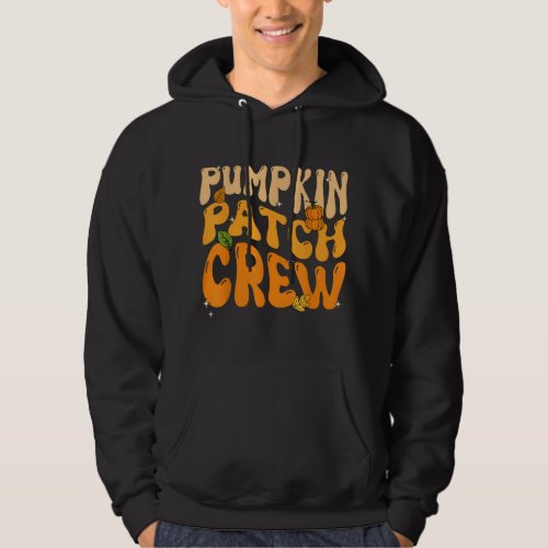 Retro Groovy Pumpkin Patch Crew Thanksgiving Fall  Hoodie