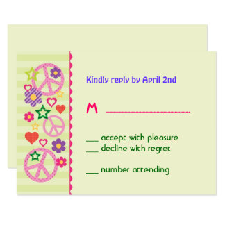 Retro Groovy RSVP Card