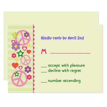 Retro Groovy Rsvp Card by marlenedesigner at Zazzle