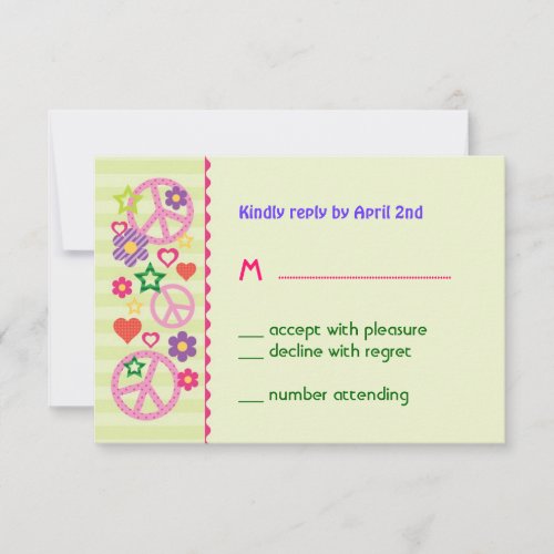 Retro Groovy RSVP Card