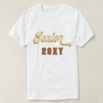 Retro Groovy Senior Custom Year Graduation  T-Shirt