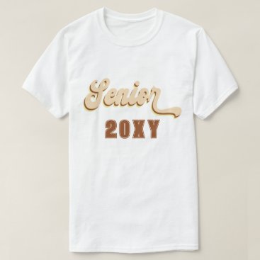 Retro Groovy Senior Custom Year Graduation  T-Shirt