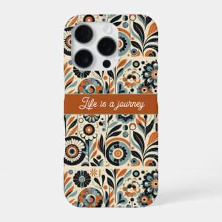 Retro Groovy Shabby Chic Rustic Life is a Journey iPhone 16 Pro Case