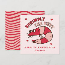 Retro Groovy Shrimply The Best kids Valentine's