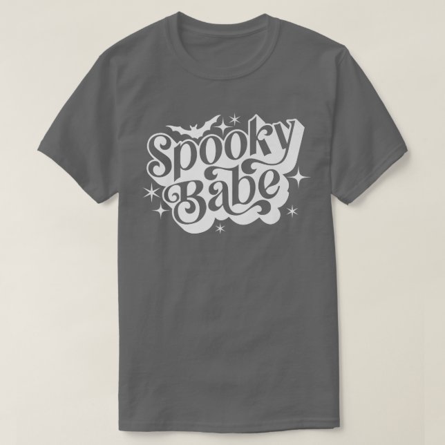 Retro Groovy Spooky Babe Spooky Season Funny Hallo T-Shirt (Design Front)
