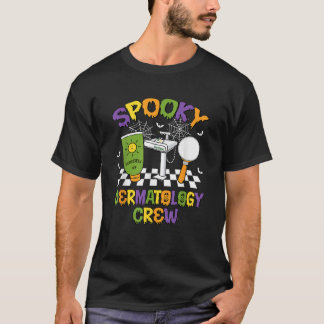 Retro Groovy Spooky Dermatology Crew Dermatologist T-Shirt