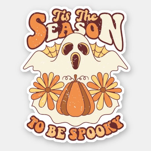 Retro Groovy Spooky Season Halloween Sticker