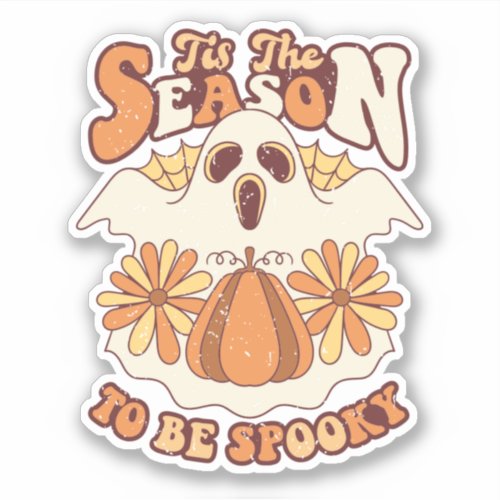 Retro Groovy Spooky Season Halloween Sticker