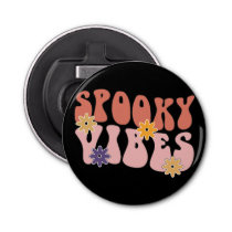 Retro Groovy Spooky Vibes Halloween Bottle Opener