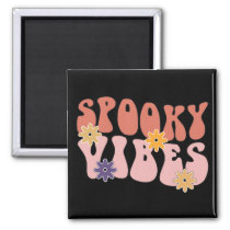 Retro Groovy Spooky Vibes Halloween Magnet