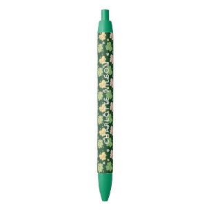 Retro Groovy St Patrick's Day Monogram Pen