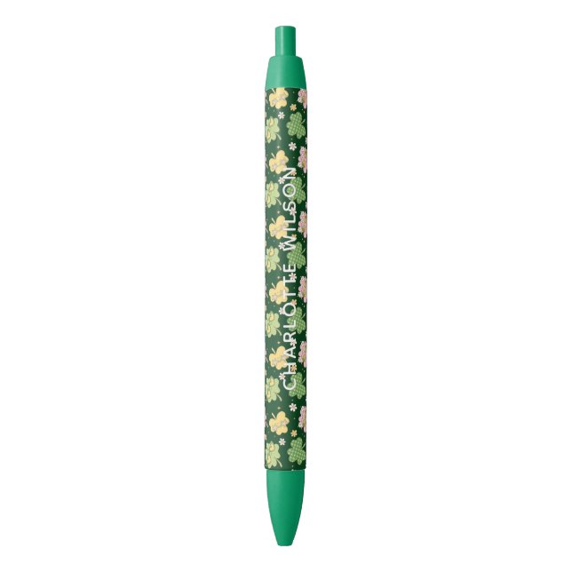 Retro Groovy St Patrick's Day Monogram  Pen (Front Vertical)