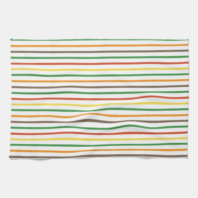 Retro groovy stripes kitchen towel (Horizontal)