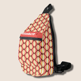 Retro Groovy Stripes Pattern Sling Bag