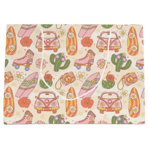 Retro Groovy Summer Vibes  Large Gift Bag
