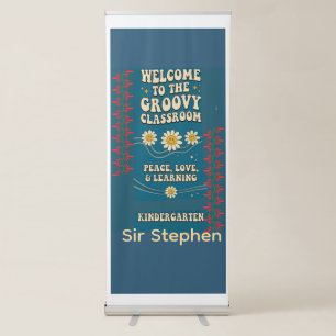 Retro Groovy Teacher Classroom Welcome Banner Post