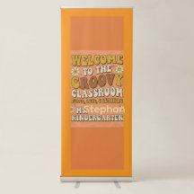 Retro Groovy Teacher Classroom Welcome Banner Post