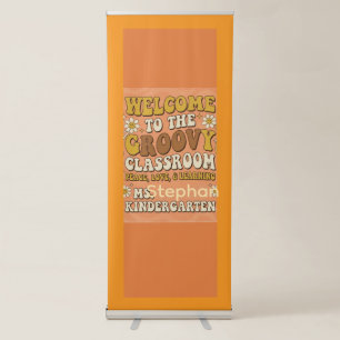 Retro Groovy Teacher Classroom Welcome Banner Post
