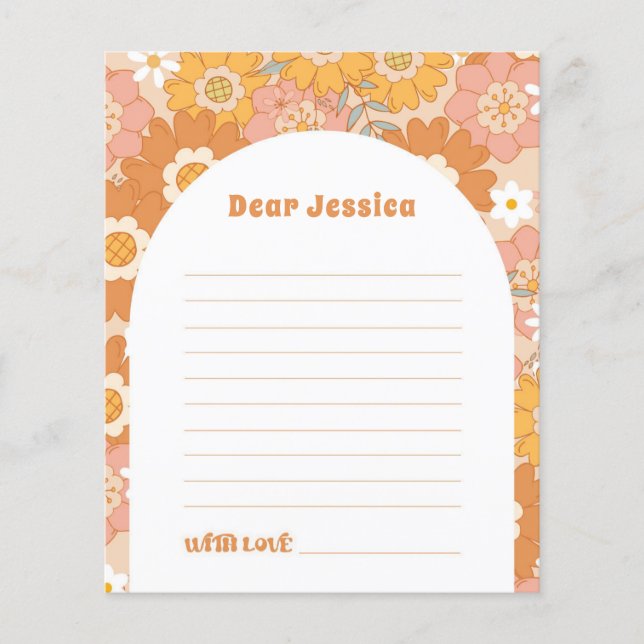 Retro groovy time capsule note (Front)