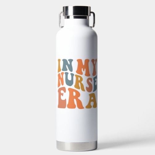 Retro Groovy Trendy In My Nurse Era Water Bottle