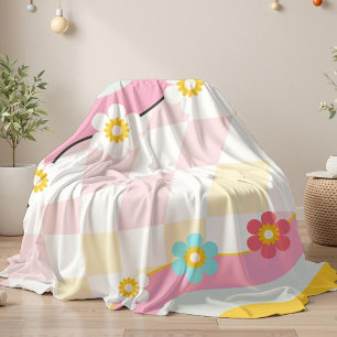 Retro Groovy vacation gift Beach towel Bridesmaid  Fleece Blanket