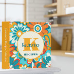 Retro Groovy Vintage Orange Family Recipe 3 Ring Binder<br><div class="desc">This fun design adds vintage style to your kitchen with its retro teal, rust, burnt orange, and cream floral pattern. Gather your favorite family recipes and add your family memories to make this a cherished keepsake. Add a name and initial monogram to personalize it. Makes a great bridal shower, Christmas...</div>