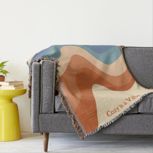 Retro Groovy Wave Pattern Cozy is a Vibe Throw Blanket