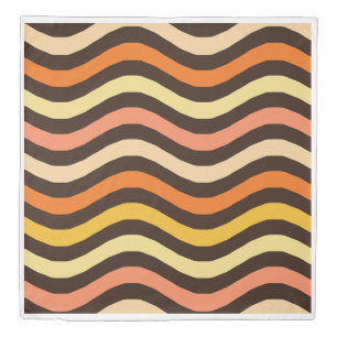 Retro Groovy Waves Seamless Pattern Duvet Cover