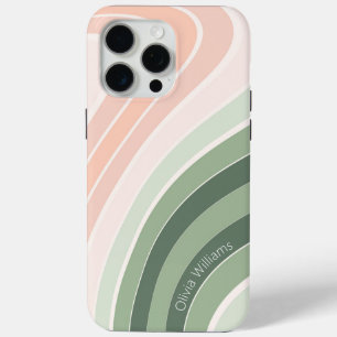 Retro Groovy Wavy Pattern iPhone 15 Pro Max Case