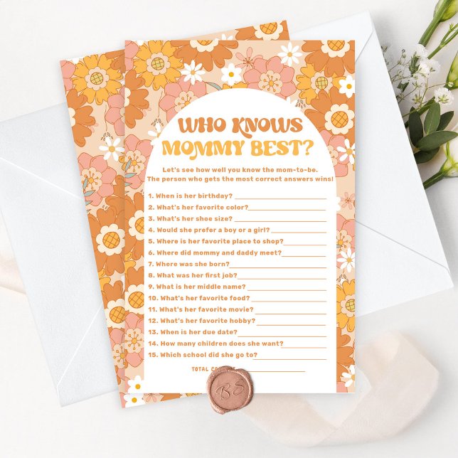 Retro groovy Who knows mommy best game (Creator Uploaded)