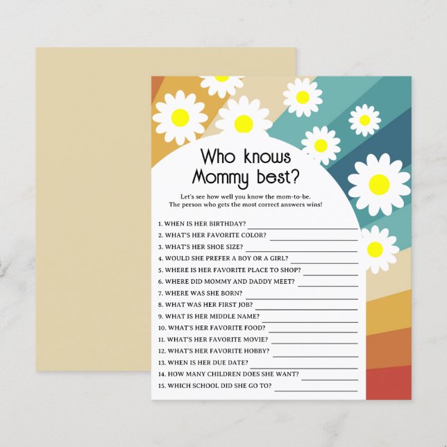 Retro Groovy - Who knows MOMMY best game (Front/Back)