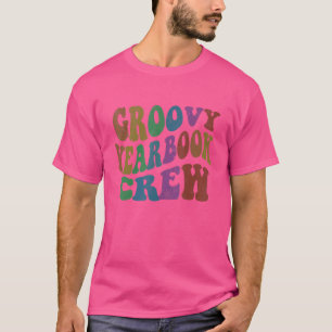 Retro GROOVY YEARBOOK CREW Retro Publication Edito T-Shirt
