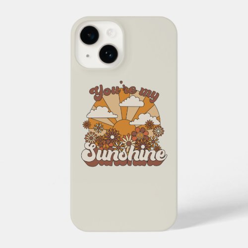 Retro Groovy  Youre my Sunshine iPhone 14 Case