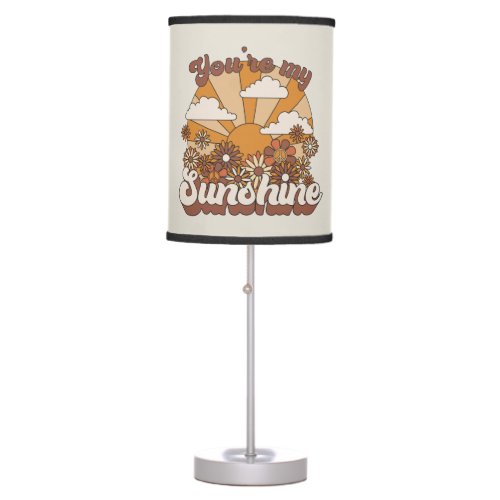 Retro Groovy  Youre my Sunshine Table Lamp