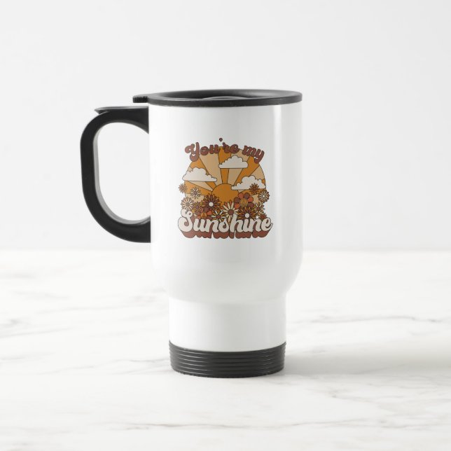 Retro Groovy | You're my Sunshine Travel Mug (Left)