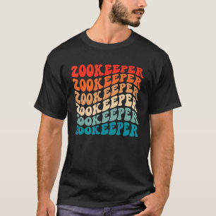 Retro Groovy Zookeeper Safari 70s Vintage Boho W T-Shirt