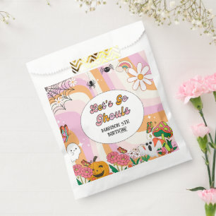 Retro Grooy Let's go ghoul Halloween Birthday Favor Bag