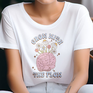 Retro Grow With The Flow Mental Health Matters T-Shirt