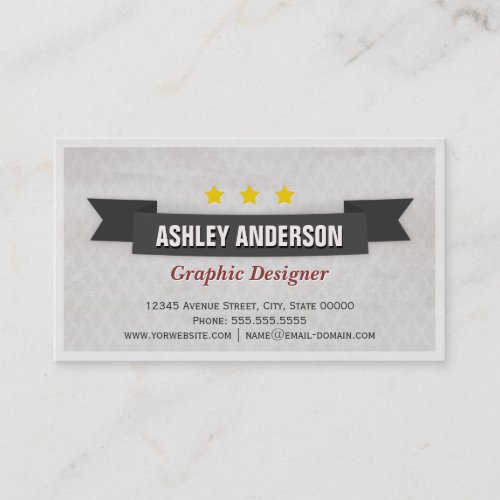 Retro Grunge Black and White Business Cards