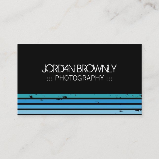 Retro Grunge Business Cards (Front)