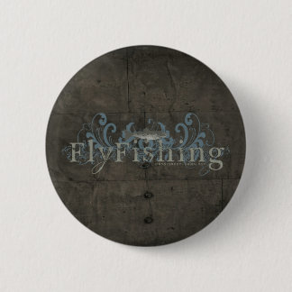 Retro Grunge Fly Fishing Button