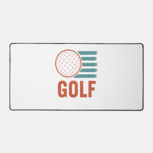 Retro Grunge Golf Desk Mat