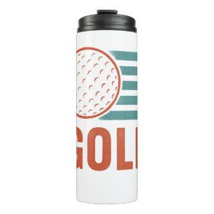 Retro Grunge Golf Thermal Tumbler
