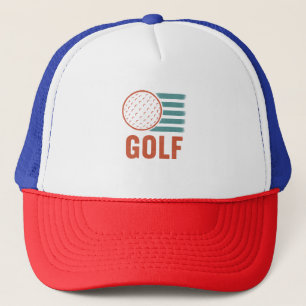 Retro Grunge Golf Trucker Hat