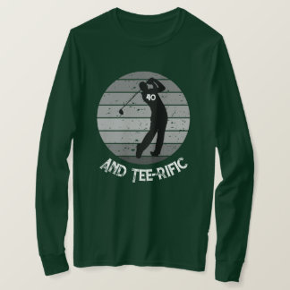 Retro grunge green Golfer 40 and Tee-rific T-Shirt