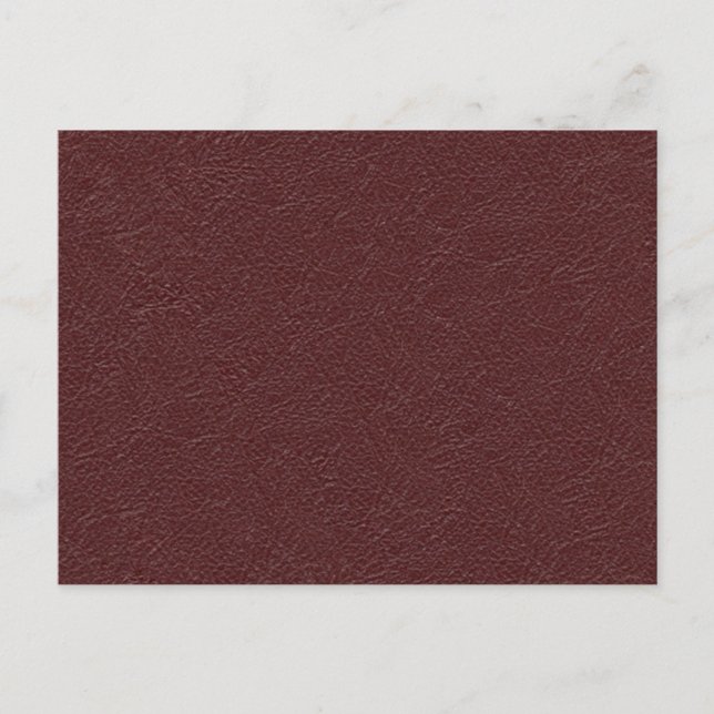 Retro Grunge Maroon Leather Texture Postcard (Front)